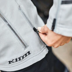 Klim Ladies Marrakesh Textile Jacket - Cool Grey -Klim Sales Store klim textile jacket ladies marrakesh cool grey lifestyle5