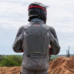 Klim Baja S4 Textile Jacket - Cool Grey / Redrock 11 Klim Baja S4 Textile Jacket - Cool Grey / Redrock -Klim Sales Store klim textile jackets baja s4 cool grey redrock lifestyle2