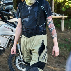 Klim Badlands Pro A3 Gore-Tex Textile Trousers - Sage / Black -Klim Sales Store klim textile trousers badlands pro a3 vectran sage black lifestyle3