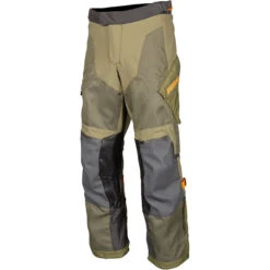 Klim Baja S4 Textile Trousers - Sage / Strike Orange