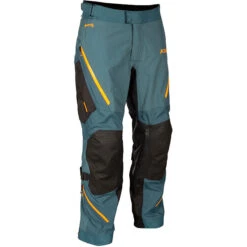 Klim Badlands Pro Gore-Tex Textile Trousers - Petrol / Strike Orange -Klim Sales Store klim trouser textile badlands pro gore tex petrol strike orange detail2