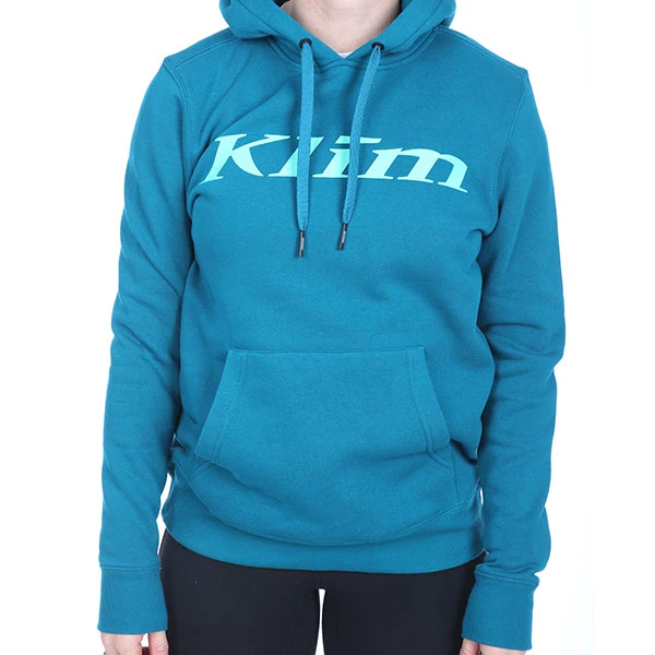 Klim Ladies Pullover Hoodie - Deep Lagoon / Electric Green 3 Klim Ladies Pullover Hoodie - Deep Lagoon / Electric Green
